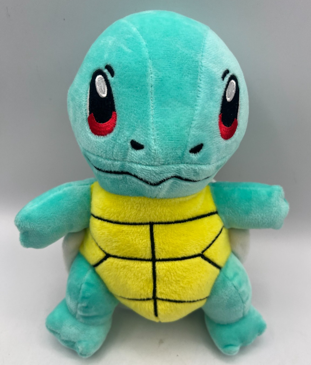 TOMY Pokemon Squirtle Plush Stuffed Animal Toy Blue Turtle 8"